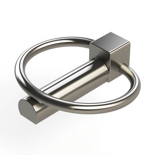 Wallace Forge 1205000 Weldable Lynch Pin, 3/8 in dia, 1-3/4 in L Usable, Zinc Plated