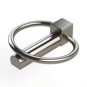 Wallace Forge 1205000 Weldable Lynch Pin, 3/8 in dia, 1-3/4 in L Usable, Zinc Plated