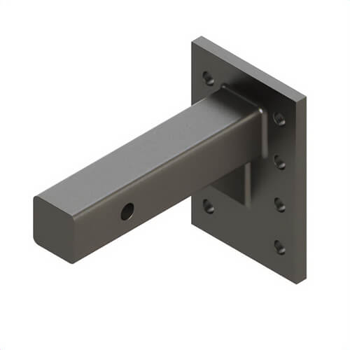 Wallace Forge 2354246 8-Hole Pintle Hook Adapter, 12000 lb, 9 in L, 2 in Shank