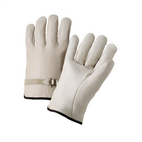 PIP® 68-153/XL 68-153 Regular Grade General Purpose Gloves, Drivers, Gunn Cut/Standard Finger/Wing Thumb Style, XL, Top Grain Cowhide Leather Palm
