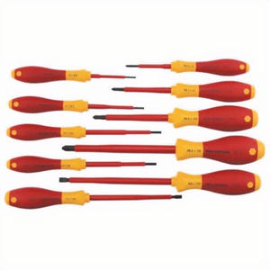 Wiha® 32093 Screwdriver Set, 10 pc, ASTM F1505, Alloy Steel, Black Oxide