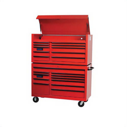 Williams® JHWW55RC11 Roll Cabinet, Series: Professional, 55 in Width, 24 in D, 39 in Height, Side Handle, Steel, High Luster Paint, Red