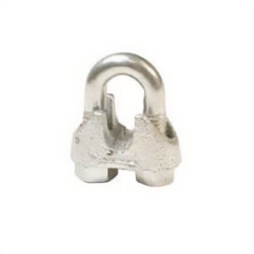 Wire Rope Clip, 1 in Cable, Malleable Iron, 6 Clips Minimum, 31 in Rope Turn Back, 130 ft-lb Minimum, Electro-Galvanized