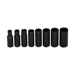 Wright® 314 Impact Socket Set, 8 pc, Alloy Steel, Black Oxide