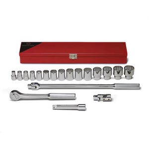 Wright® 618 Tool Metal Boxed Set, 3/4 in Drive, 19 pc