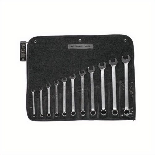 WrightGrip™ 711 Combination Wrench Set, 11 pc, 3/8 to 1 in, Polished Chrome