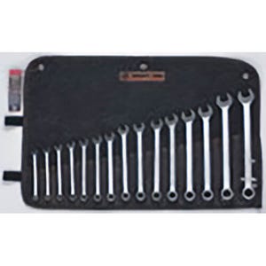 Wright® 752 Combination Wrench Set in a Roll, 12 in dia, 15 pc