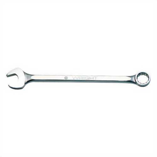 WrightGrip™ 11X20 Flat Stem Heavy Duty Combination Wrench, 3-3/4 in, 12 Points, 15°  Offset, 38 in OAL, Industrial Black, ASME B107.100