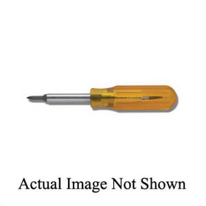 Weller® Xcelite® FSD1N Multi-Bit Screwdriver, 4-in-1 Reversible, Imperial, Phillips®/Slotted Point, #1, #2, 3/16 in, 1/4 in Point