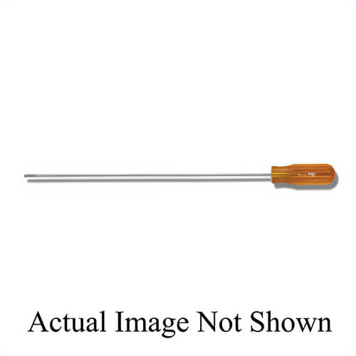 Weller® Xcelite® R1810N Screwdriver, Regular, Imperial, Slotted Point, 1/8 in Point, Round Shank, 10 in Shank Length