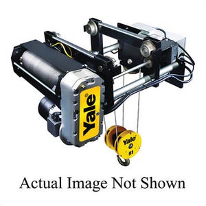 Yale® Hoist 45343203 Monorail Hoist, 10 ton Load, 25 ft H Lifting, 15 hp, 3-3/4 hp Power Rating, 115/460 VAC