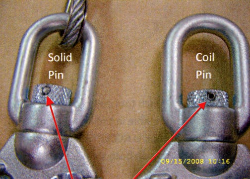 solid pin and coiled pin