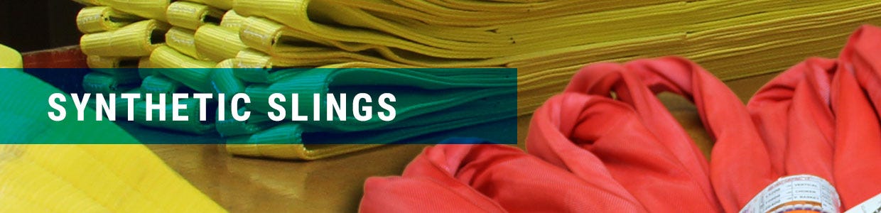 synthetic slings, nylon and polyester